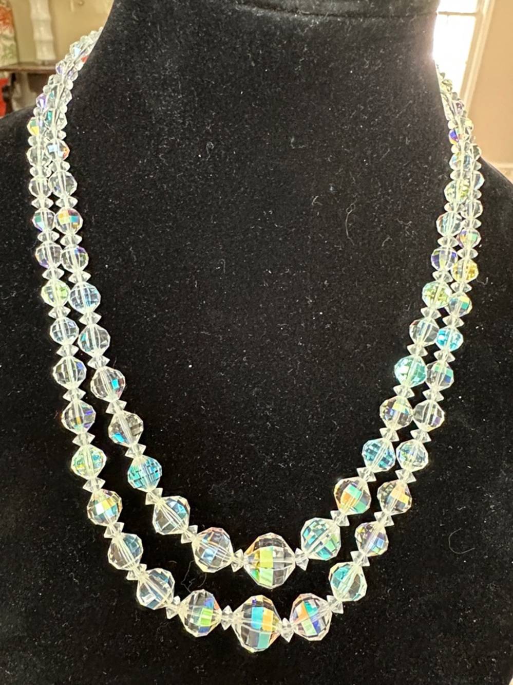 Laguna Aurora Borealis Crystal Double-Strand Necklace - Clear